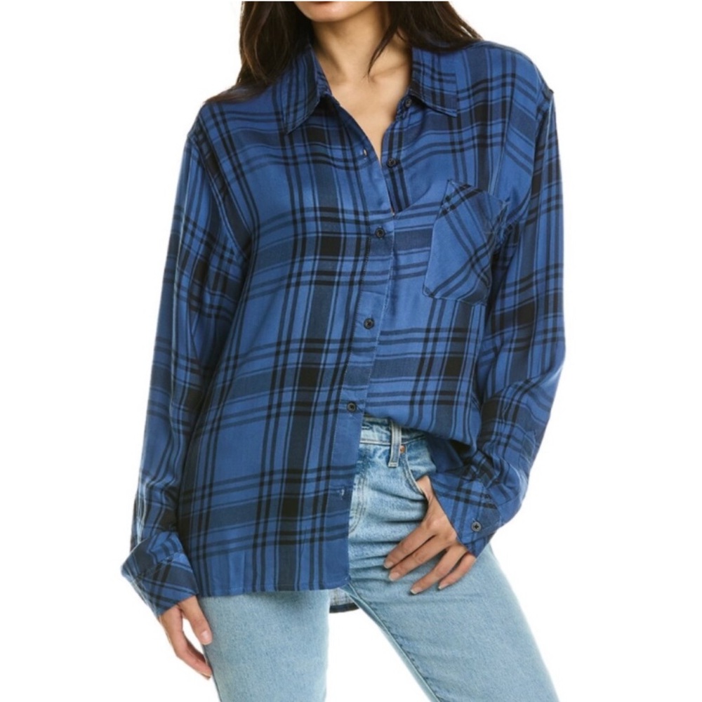 WeWoreWhat Blue Oversized Button Down Shirt
